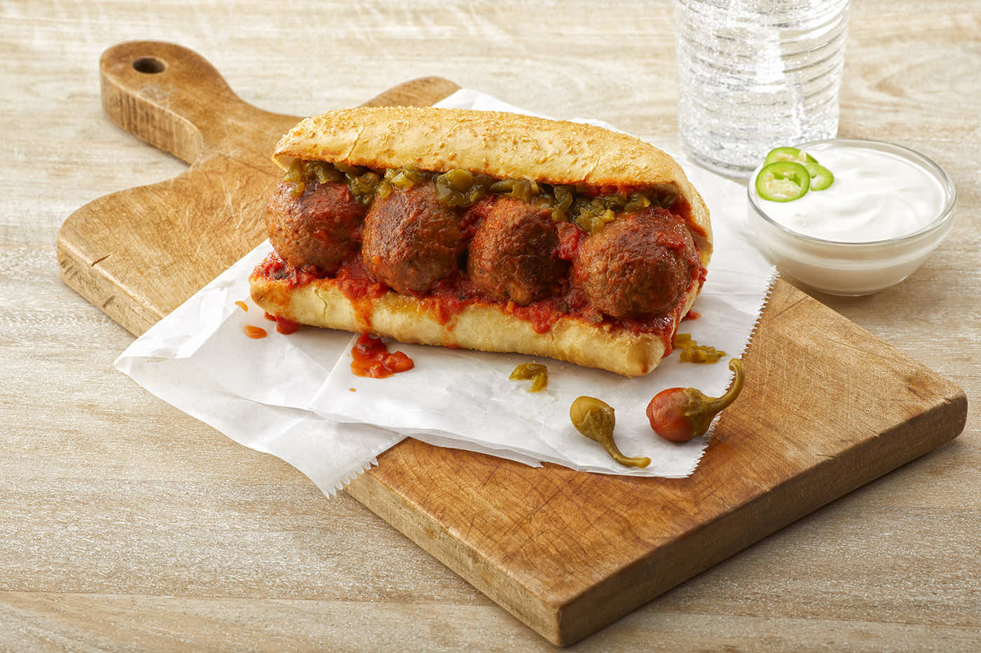 Meatball and Peppers Sub
